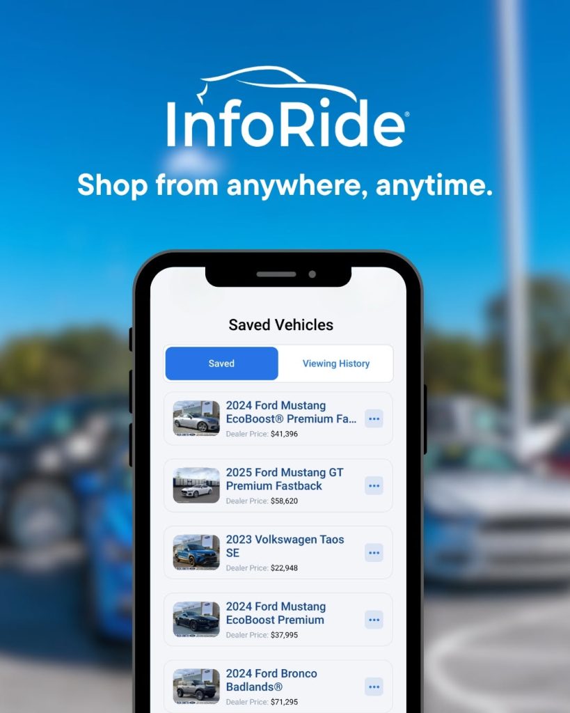 InfoRide App Features Cars For Sale By Local Dealerships